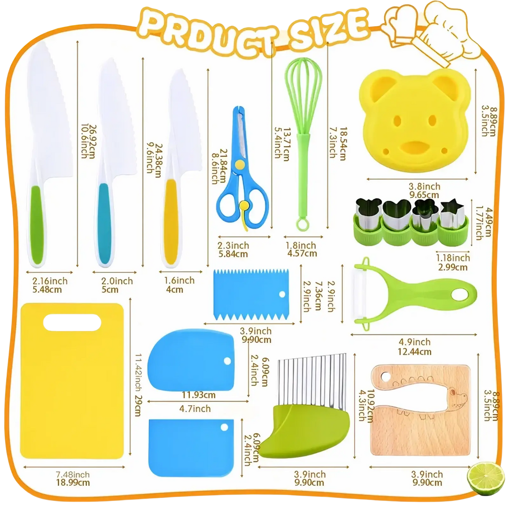 Yellow bear-shaped silicone cookie cutter with rounded ears and smiling face from kids safe Montessori kitchen tool set