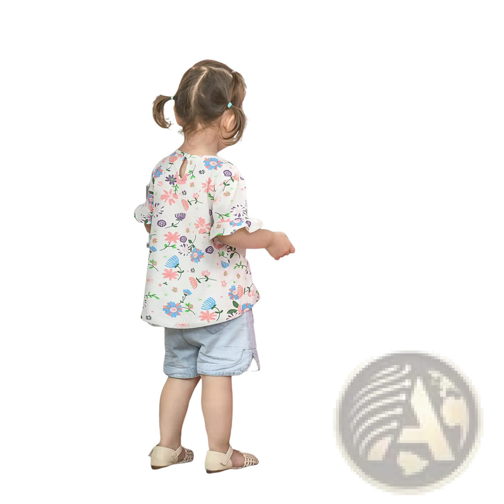 Kids wooden kitchen playset in light wood grain with white appliances silver accents and sound effects toys included