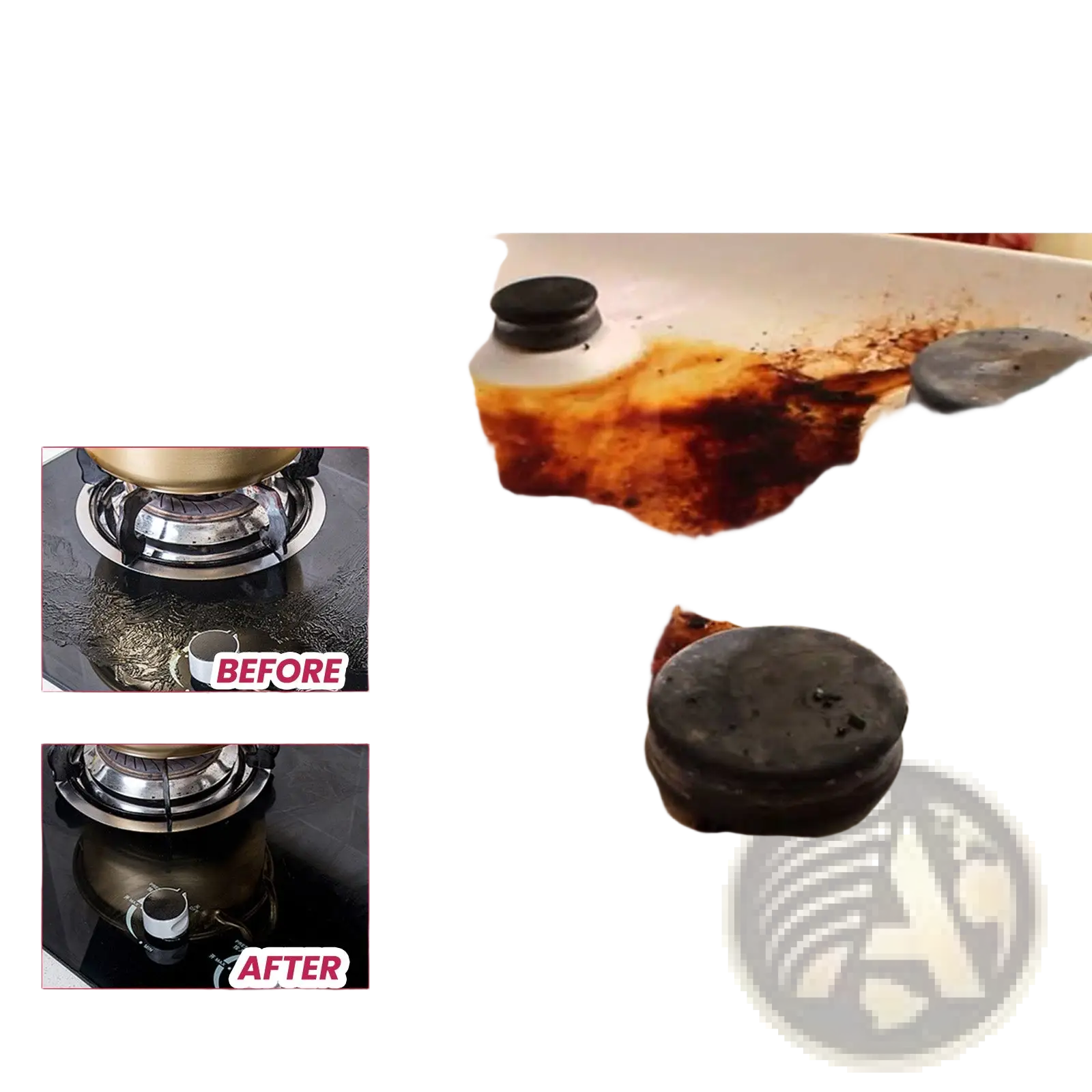 Kitchen cleaning paste multi purpose stain remover white paste designed to decompose stubborn black dirt on stovetops