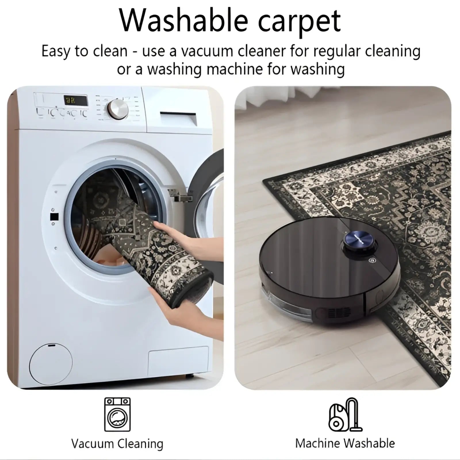 Patterned black and beige washable carpet from kitchen rug sets 3 piece washable boho non slip runner set