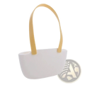 White silicone kitchen sink organizer hanging sponge caddy with yellow handles for countertop use