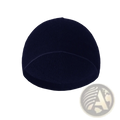 Navy blue knitted kufi beanie prayer cap made of knit material for comfortable religious use