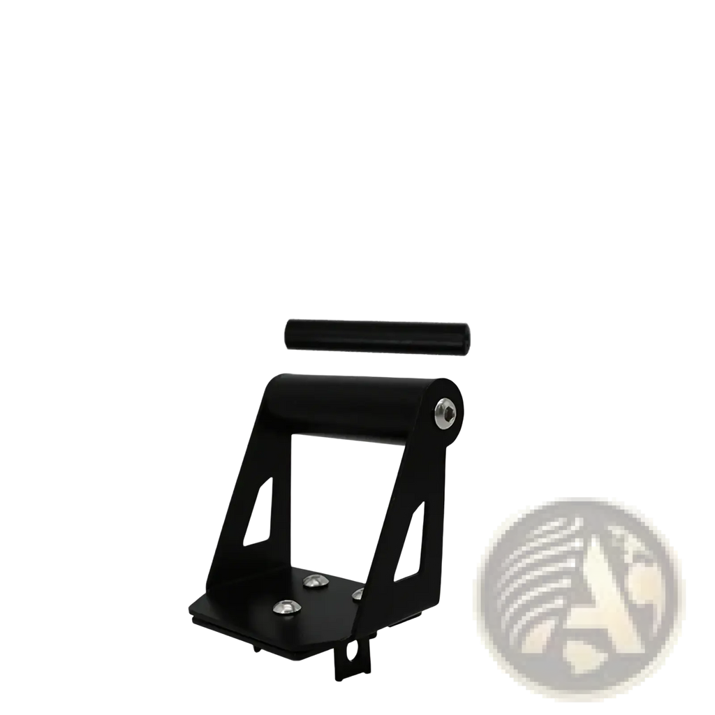 Black metal navigation mount bracket with sleek angular design and integrated handle for ktm 390 790 890 adventure