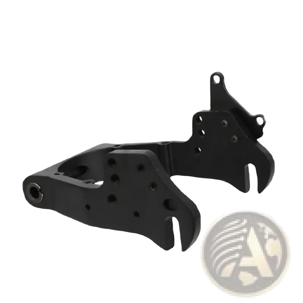 Black e-lion metal mounting bracket with multiple holes for kugoo m4 rear fork 10 inch scooter accessory back side