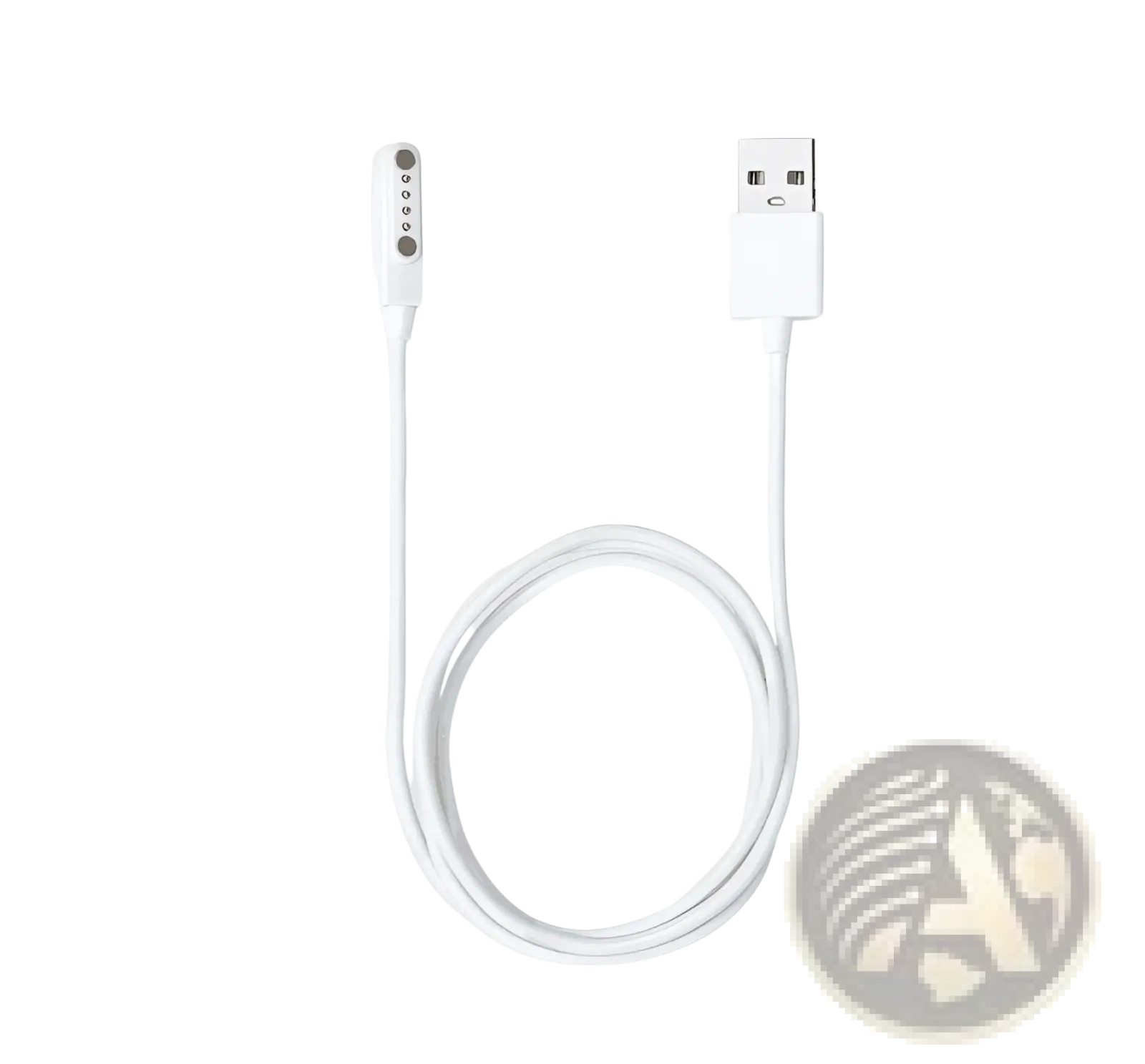 White magnetic charging cable with usb-a and magsafe end for kw10 pro women rose gold mesh smartwatch butterfly dial