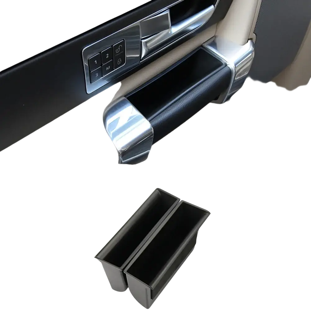 Black plastic front car door armrest storage tray for land rover discovery 4 door handle storage box tray