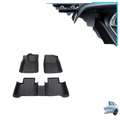 Black rubber floor mats for landian e5 2023-2026 featuring anti-scratch waterproof design