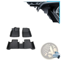 Black rubber floor mats for landian e5 2023-2026 featuring anti-scratch waterproof design