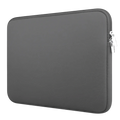 Dark gray neoprene laptop sleeve with silver zipper pull waterproof case for 15.6 inch laptops