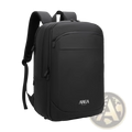 Black arca official large volume business travel laptop backpack with sleek minimalist design and multiple zippered compartments