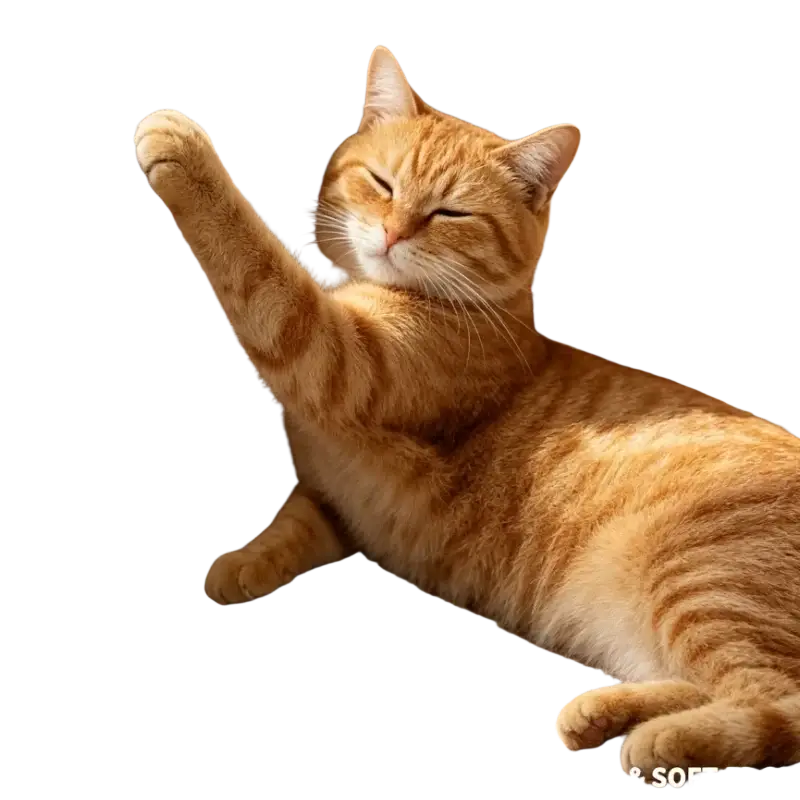 A cozy orange tabby cat lounges in a large wooden cat bed with sisal scratching post highlighting price difference