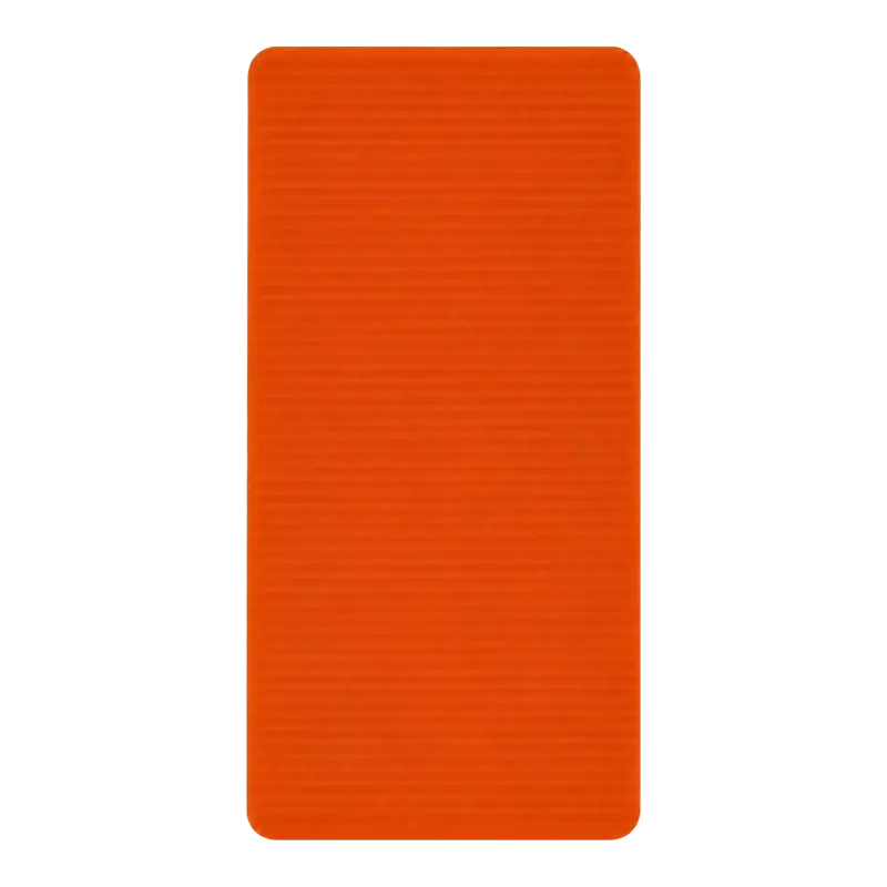 Bright orange silicone lazy bracket foldable phone stand with a textured ribbed surface for stable support