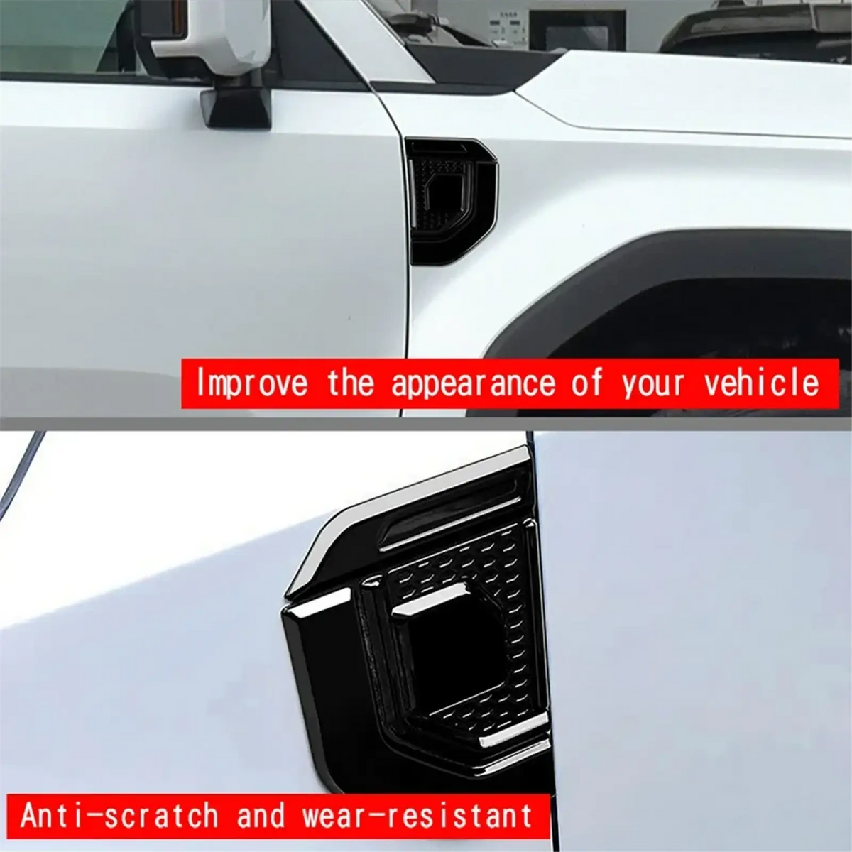 Lc250 air outlet cover trim in gloss black with a black textured grid pattern and glossy finish on the back side