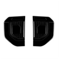 Lc250 air outlet cover trim glossy black made of black glossy plastic with a textured honeycomb pattern and angular design