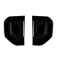 Lc250 air outlet cover trim glossy black made of black glossy plastic with a textured honeycomb pattern and angular design