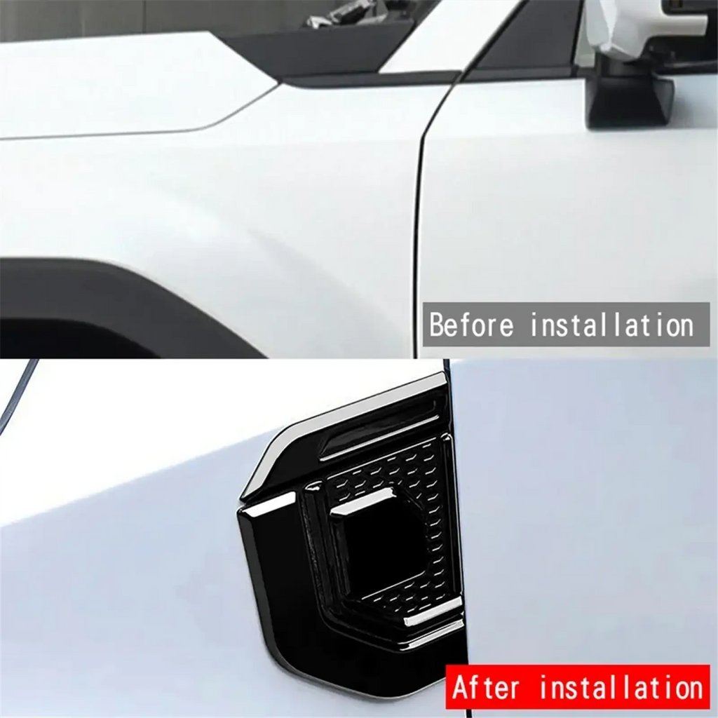 Lc250 air outlet cover trim in gloss black featuring a black glossy plastic side mirror cover with textured grid pattern