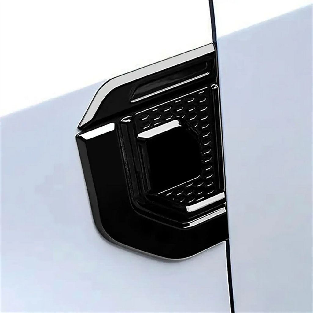 Lc250 air outlet cover trim in gloss black featuring a textured diamond plate pattern with silver trim accents