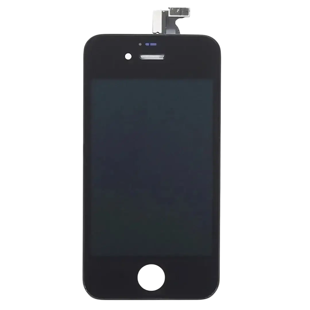 Black iphone 4 lcd screens and touch screen assembly with silver home button for iphone 5 to 8 plus replacement
