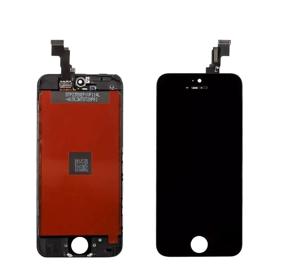 Black iphone 5c touch screen assembly with front-facing camera and home button for plus lcd screens replacement