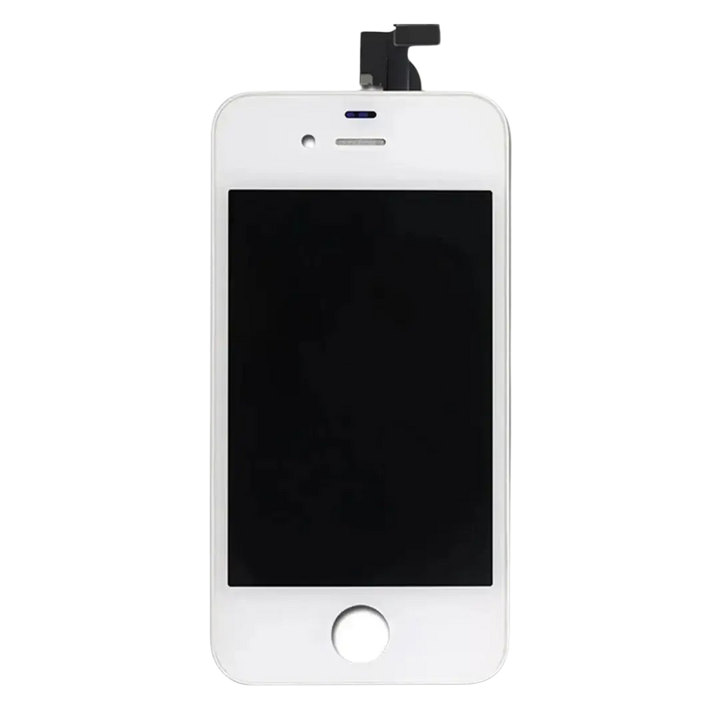 White iPhone 4s touch screen lcd display assembly with glossy finish for lcd screens and plus lcd replacements
