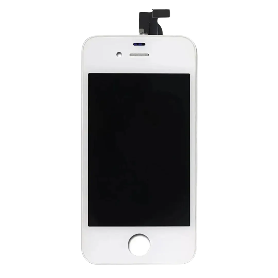 White iPhone 4s touch screen lcd display assembly with glossy finish for lcd screens and plus lcd replacements