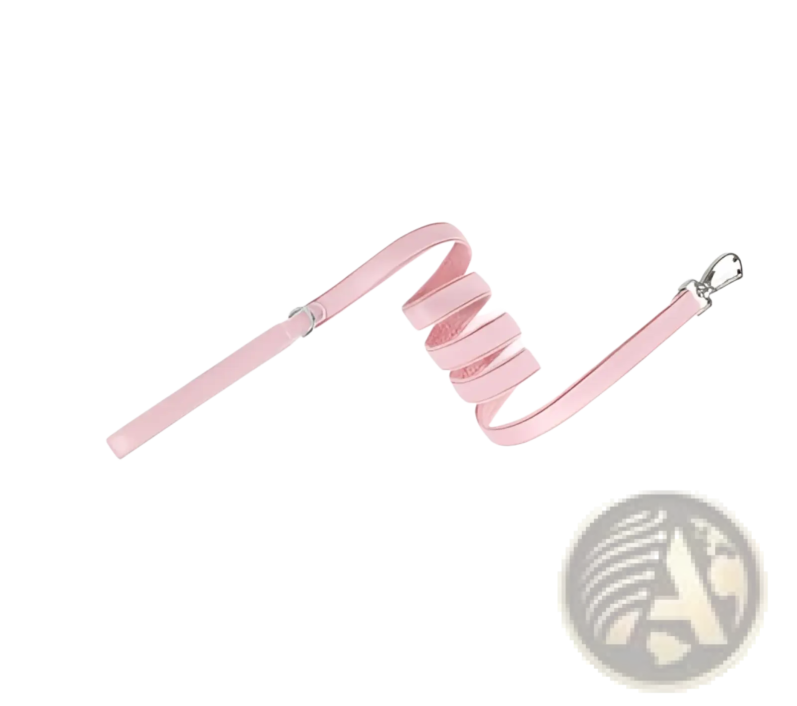 Pink leather dog leash with silver metal clasp for leather airtag dog collar protective pink pet tracker holder