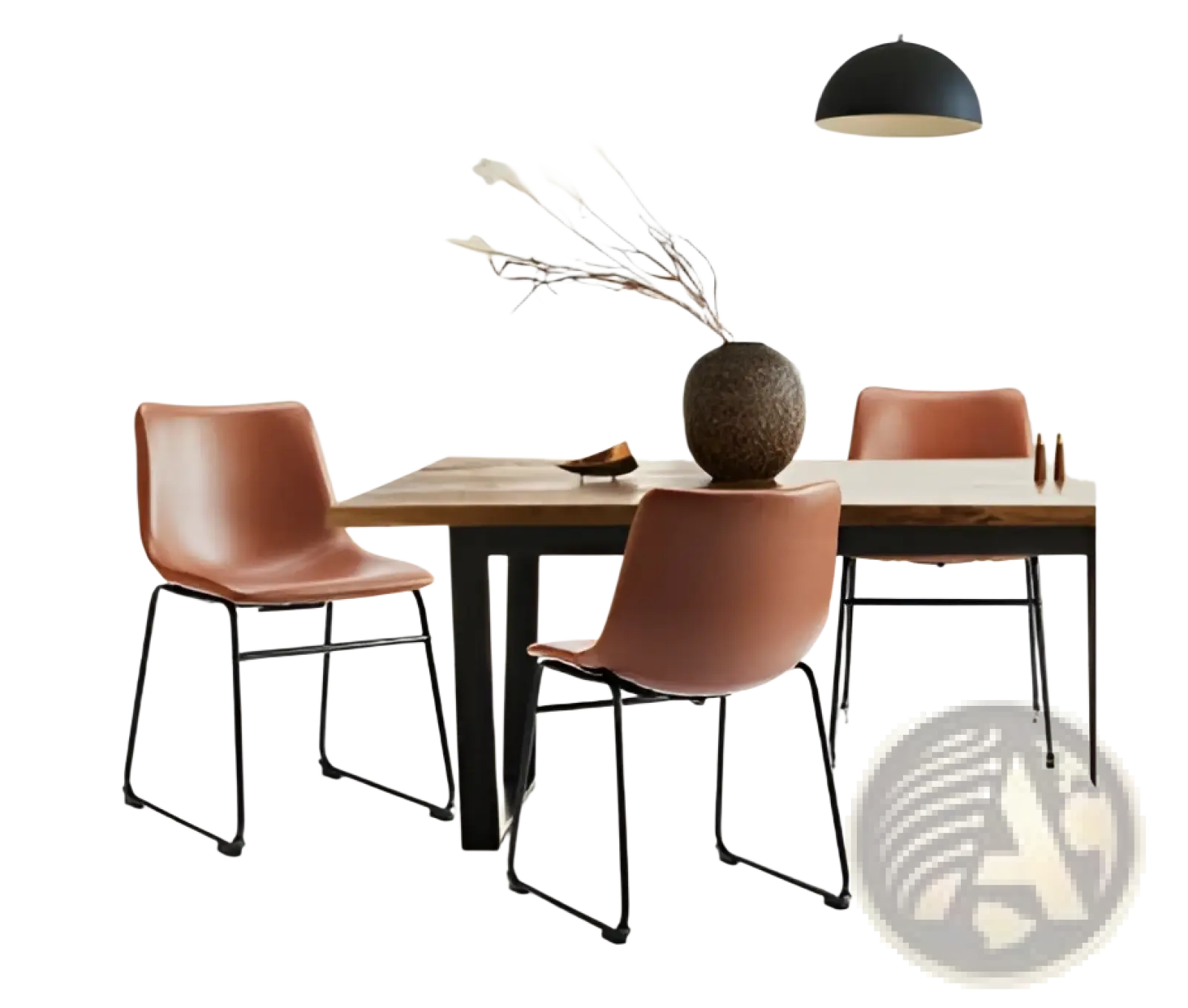 Leather bar stools set of 2 mid century counter chairs with brown leather seats and black metal frames