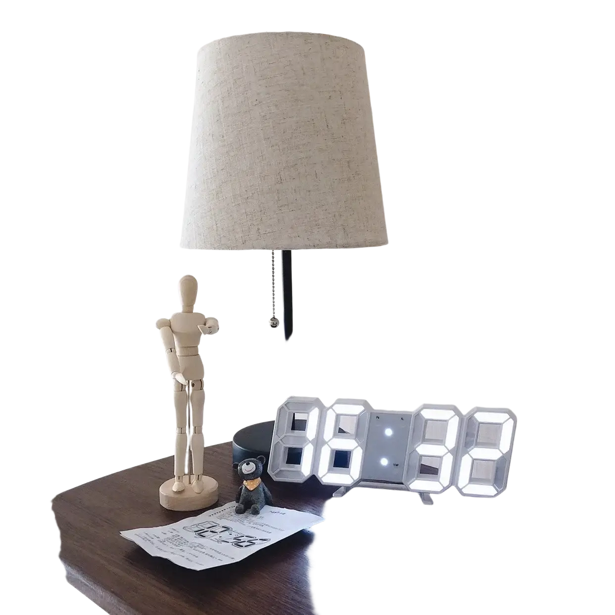 White led clock decor with glow night mode and adjustable electronic watch feature displaying time 08 32