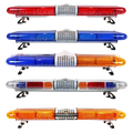 Led emergency warning light bar 5-pack with red blue amber and multi-color leds in sleek metallic housing