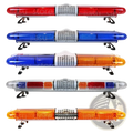 Led emergency warning light bar 5-pack with red blue amber and multi-color leds in sleek metallic housing