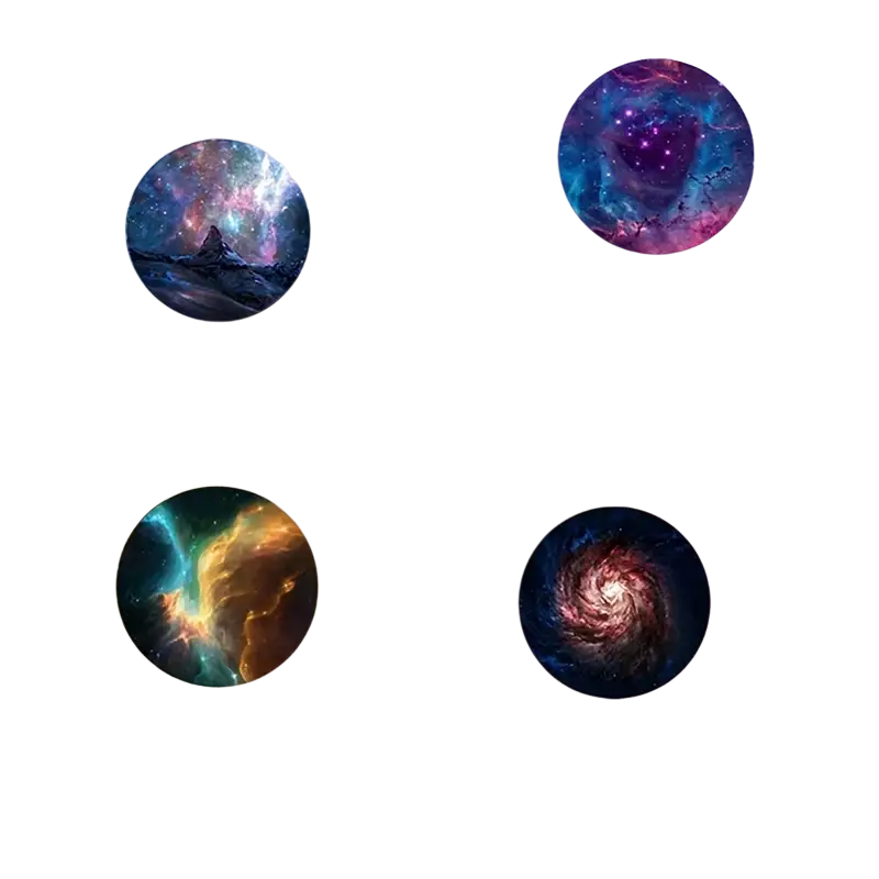 Led galaxy projection lamp with sleek black body casts vibrant cosmic scenes and features adjustable lighting