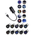 Black led galaxy projection lamp with usb power flexible cord and interchangeable space-themed lens covers