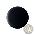 Black circular button with smooth matte finish on led makeup mirror 10x magnification portable light back side