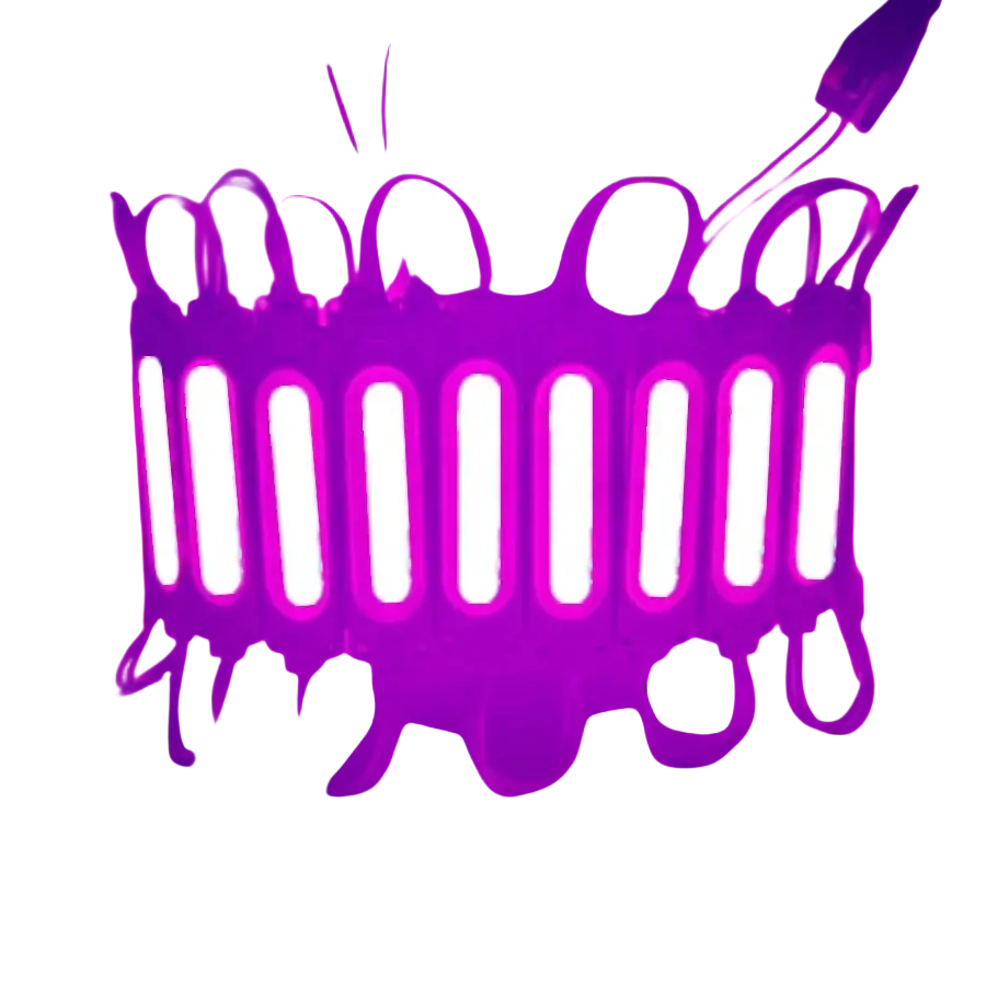 Purple led modules with multiple vertical white illuminated bars in a circular pattern ultra bright led backlight 20pcs