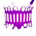 Purple led modules with multiple vertical white illuminated bars in a circular pattern ultra bright led backlight 20pcs