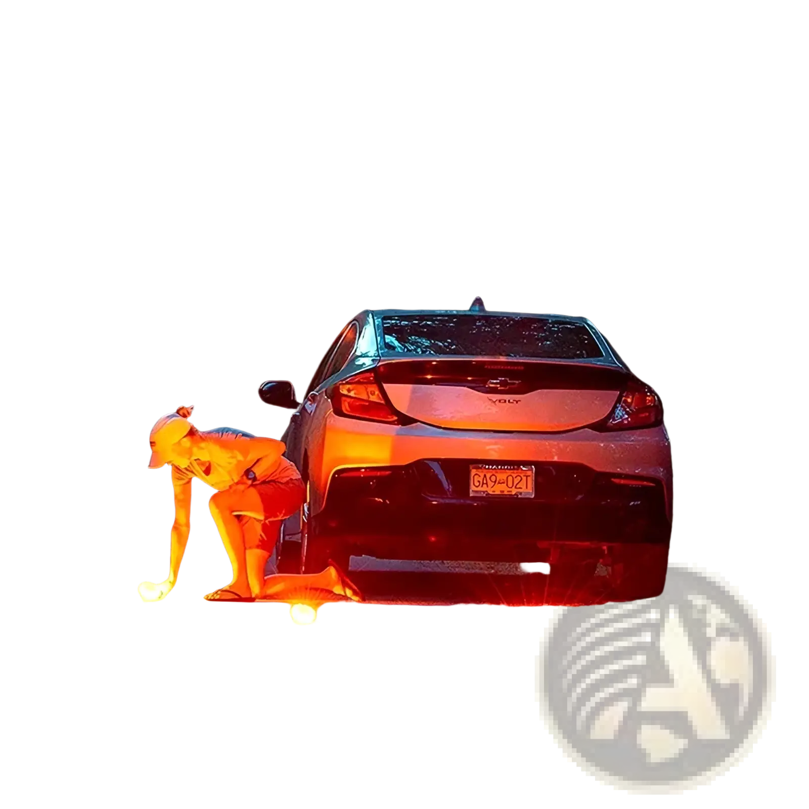 Led road flare emergency safety beacon orange reflective strobe lights arranged in a line on the road for visibility