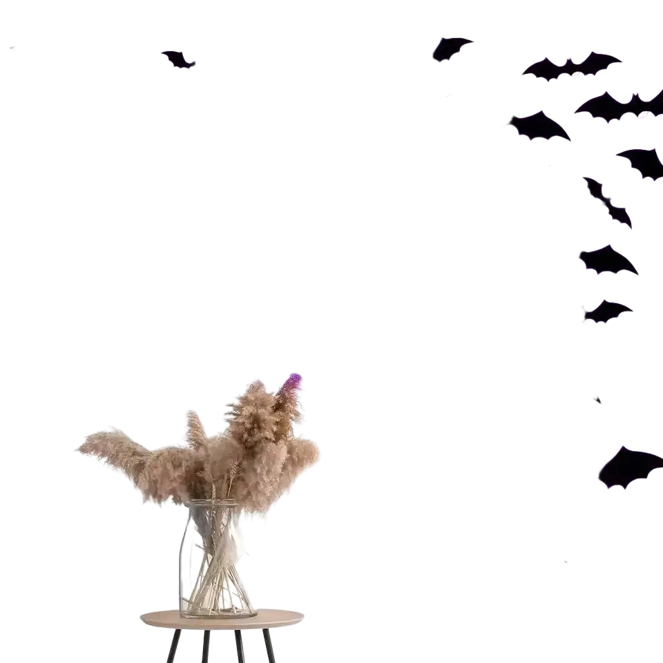 Led stereoscopic bat night light with black pet material wall decals glowing purple arranged in aerial formation