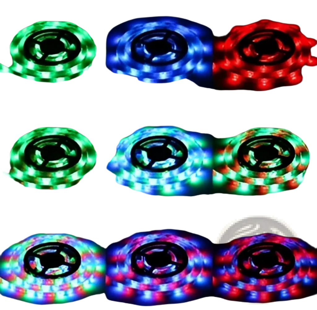 Flexible led strip lights waterproof home decor 5m in vibrant green blue red and multicolored patterns