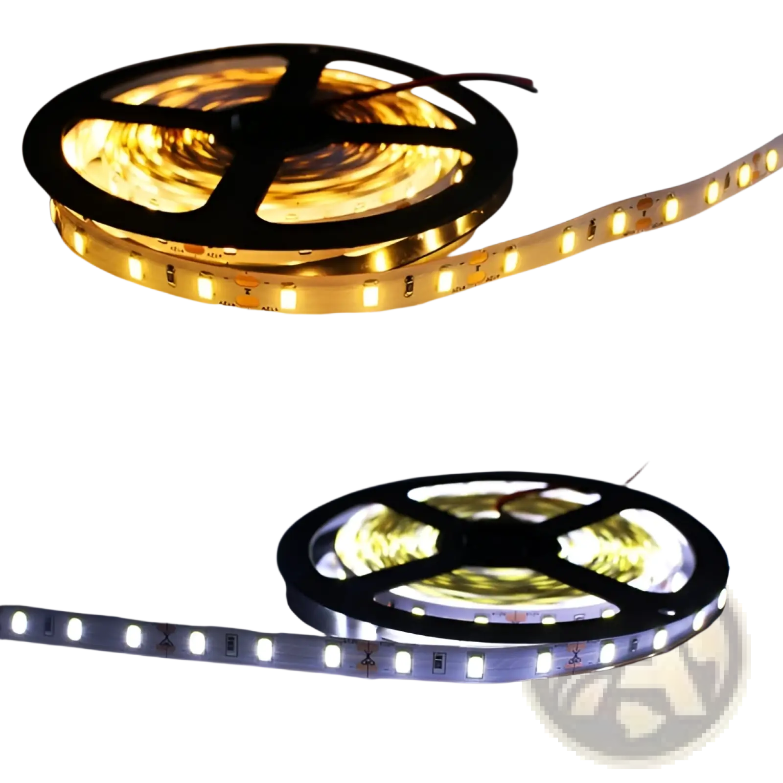 Led strip lights waterproof flexible home decor 5m featuring warm white and white leds on a silicone base