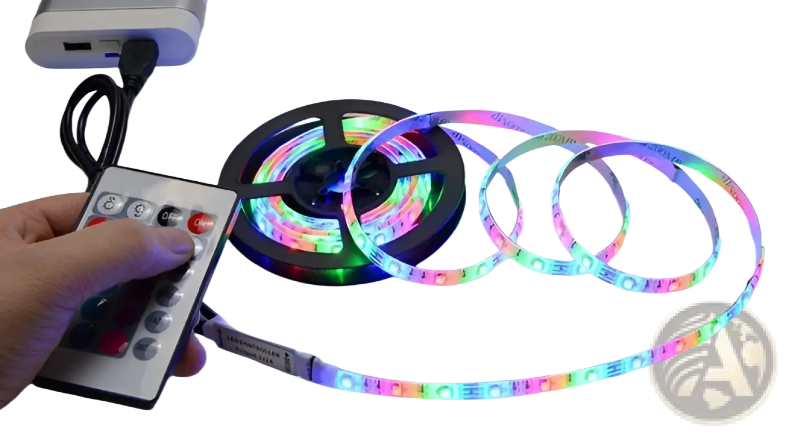 Colorful led strip lights waterproof flexible 5m with remote control for customizable home decor lighting