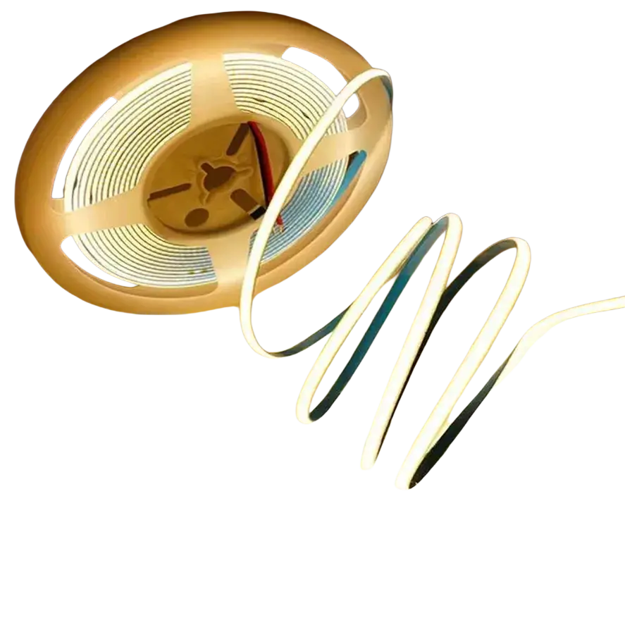 Led strip ultra thin 3mm cob flexible warm white lighting with free dc head 2pin for dimmable diy home decor