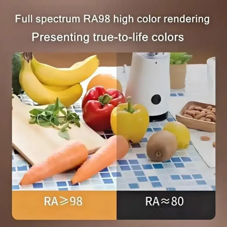 White blender with black circular button shown alongside led strip ultra thin 3mm cob dimmable diy home decor with free dc head 2pin