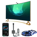 Curved gold-framed led tv with style smart led rgb backlight strip and smart color calibration app ambient lighting