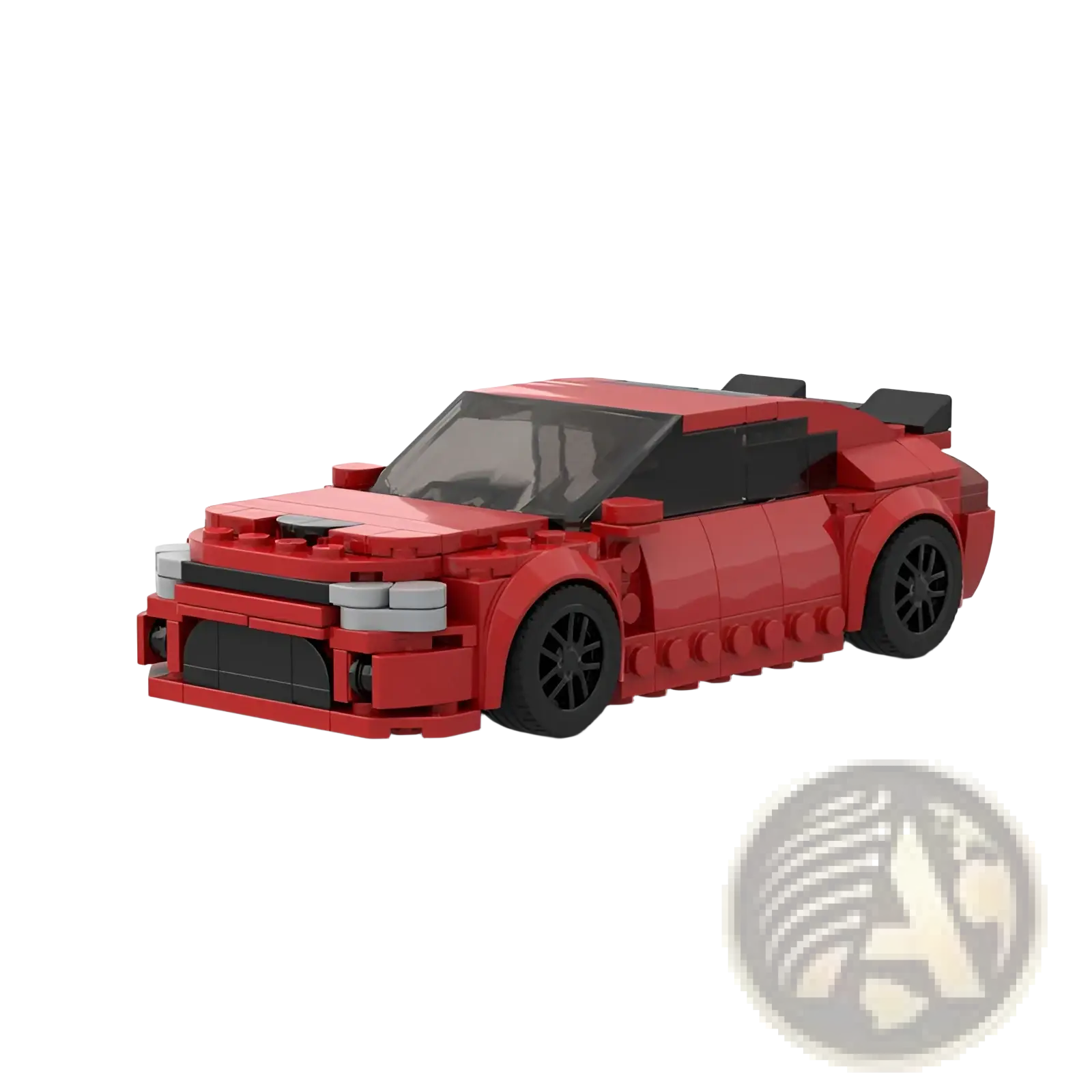 Lego Technic red sports car building blocks with black wheels gray accents 249pcs model for advanced construction