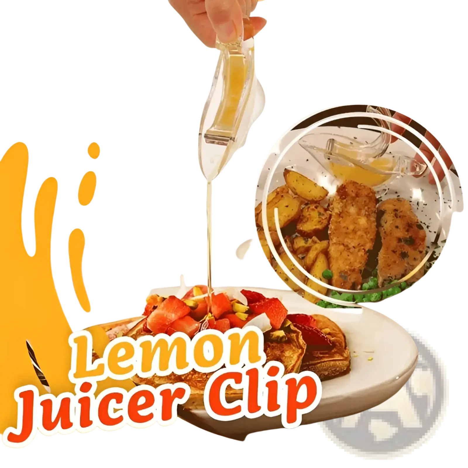 Clear plastic lemon squeezer bird acrylic manual citrus juicer tool with sleek ergonomic design for easy squeezing