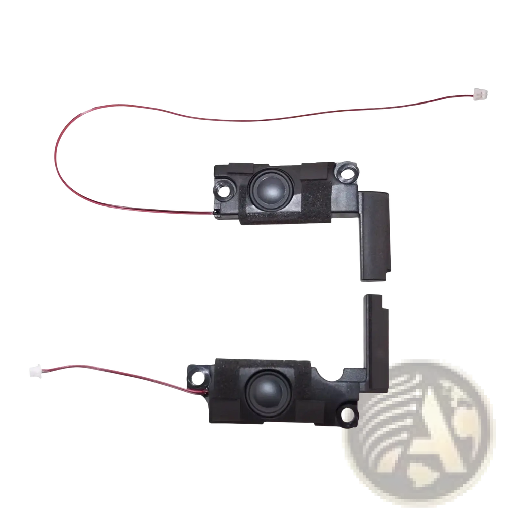 Lenovo rescuer 14isk 15isk replacement black plastic laptop speakers with circular drivers and attached red wires
