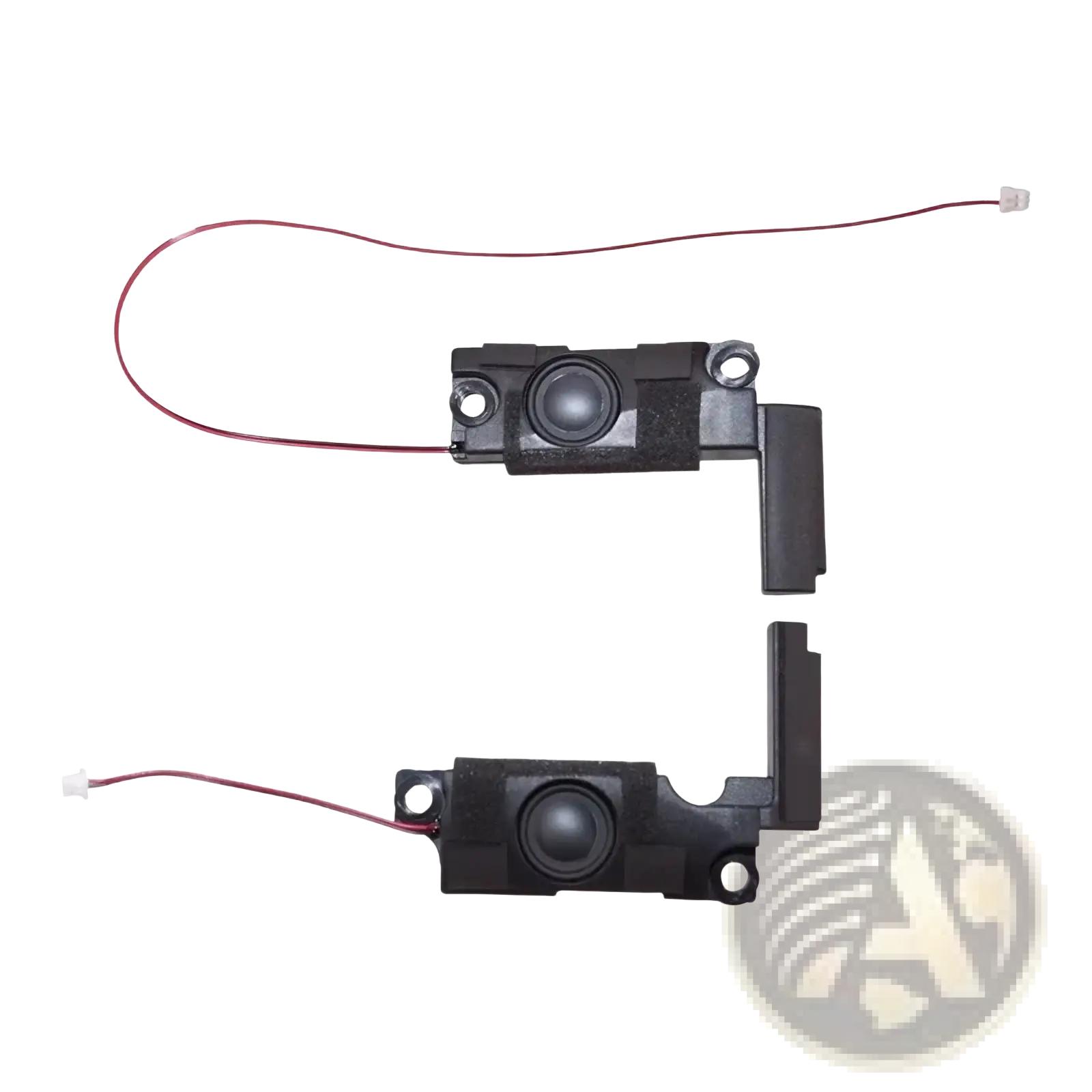 Lenovo rescuer 14isk 15isk replacement black plastic laptop speakers with circular drivers and attached red wires