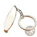 Silver metallic letter b keychain with teardrop pendant and chain gold metal car accessory