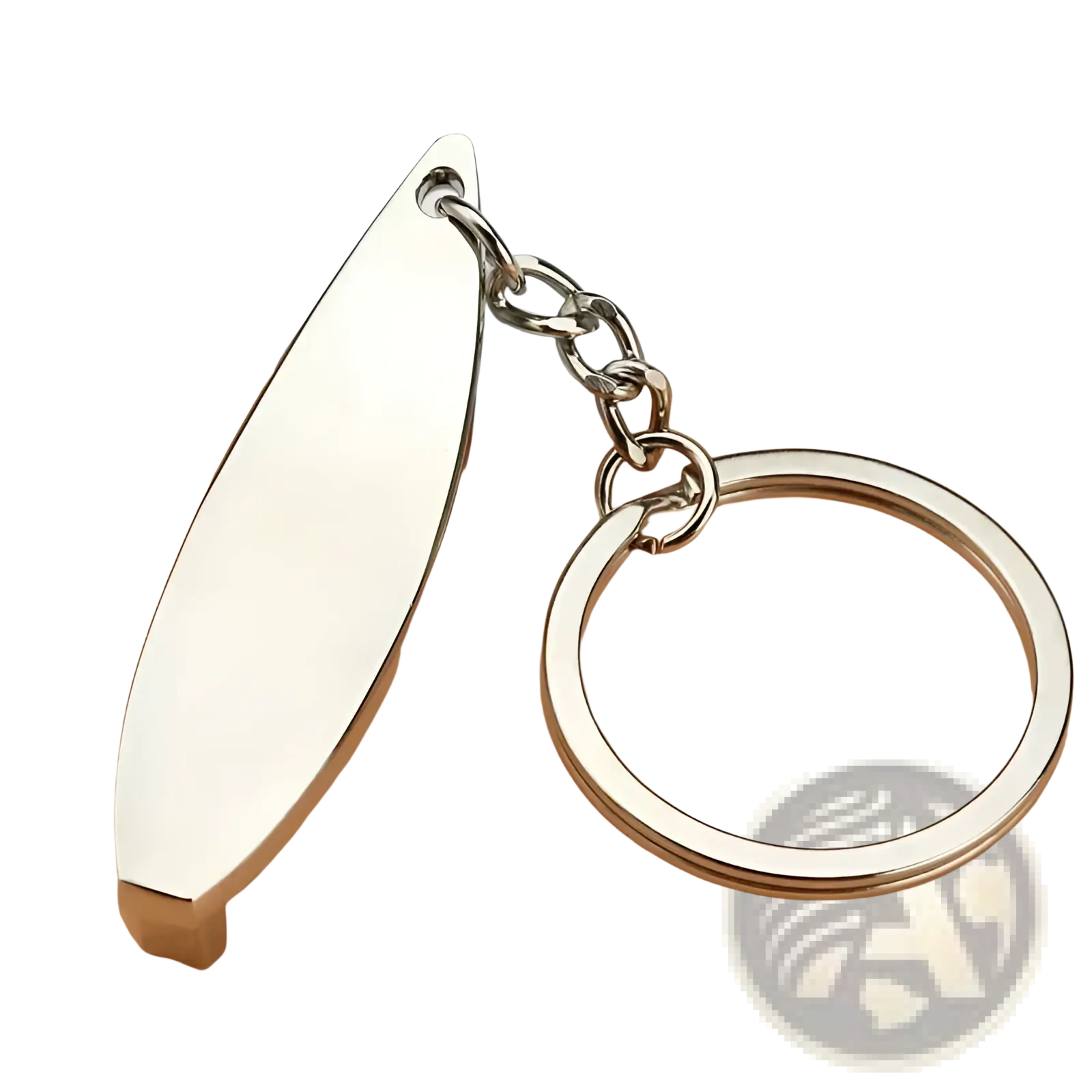 Silver metallic letter b keychain with teardrop pendant and chain gold metal car accessory
