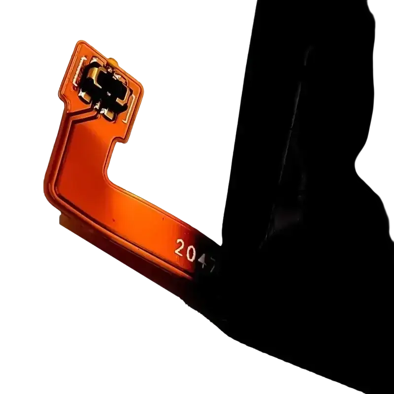 Orange flexible circuit board with metallic contacts and serial number 2047 for lg x power 2 high capacity replacement battery bl t30